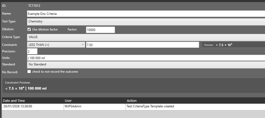 Criteria | MRS 3 Documentation