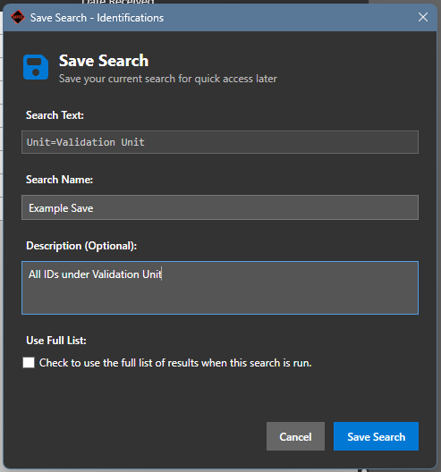 Advanced Search | MRS 3 Documentation