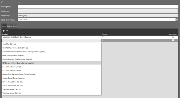 Orders | MRS 3 Documentation