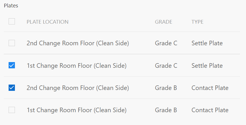 Screenshot demonstrating adding plates to a group