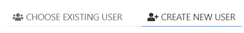 Screenshot of 'Create New User' tab which has been selected