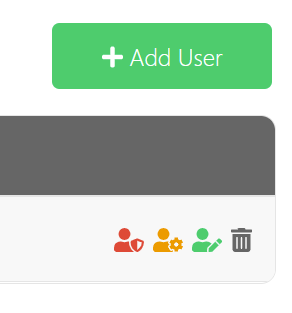 Screenshot highlighting the Add User button