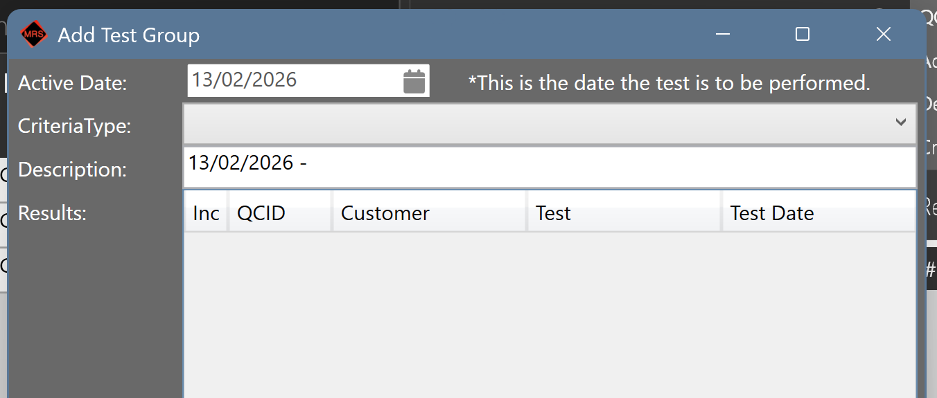 Test Result Groups | MRS 3 Documentation