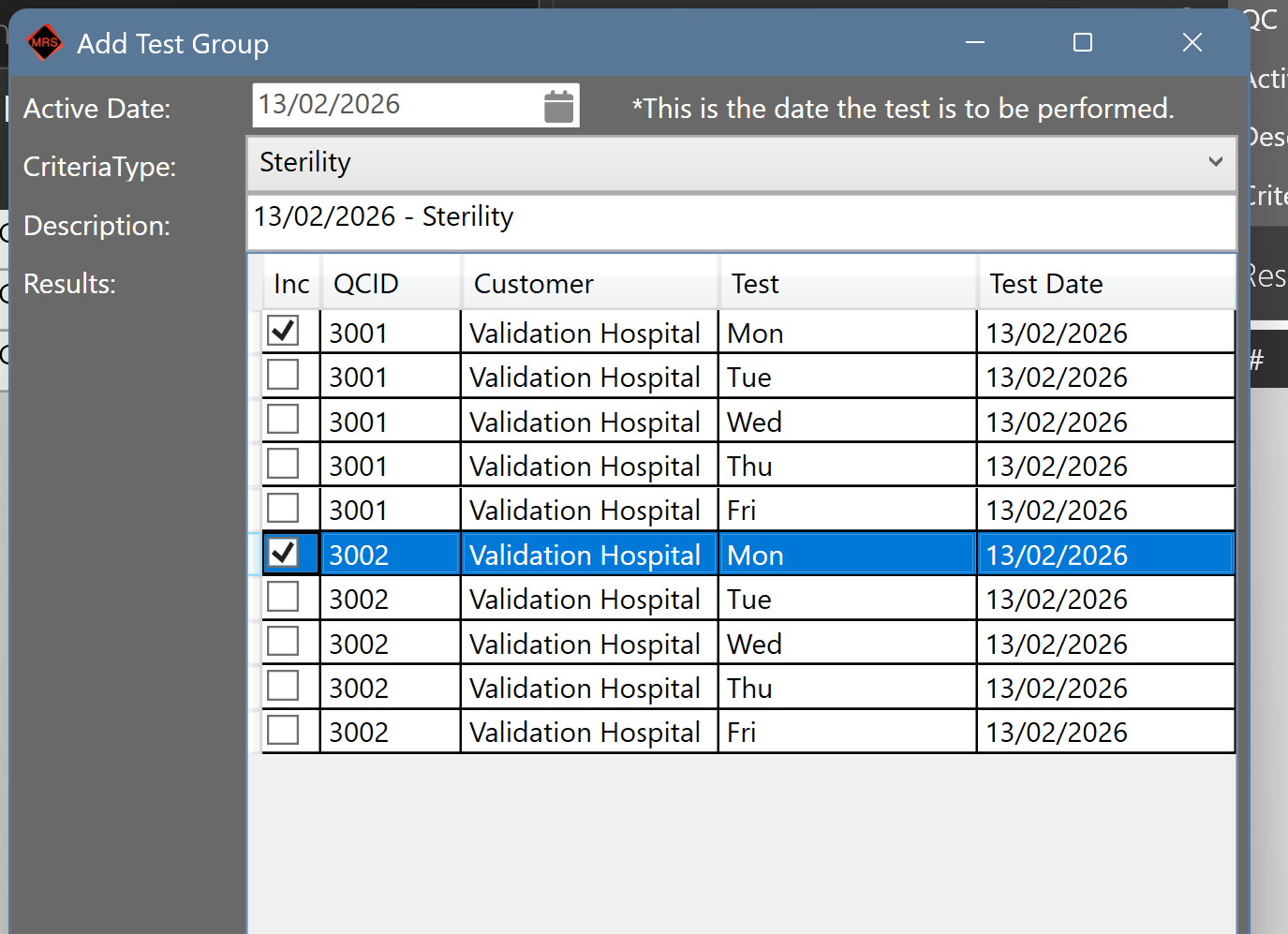 Test Result Groups | MRS 3 Documentation